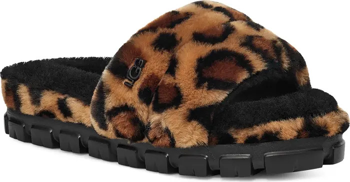UGG® Cozetta Curly Spotty Faux Shearling & Genuine Shearling Platform Sandal | Nordstrom | Nordstrom