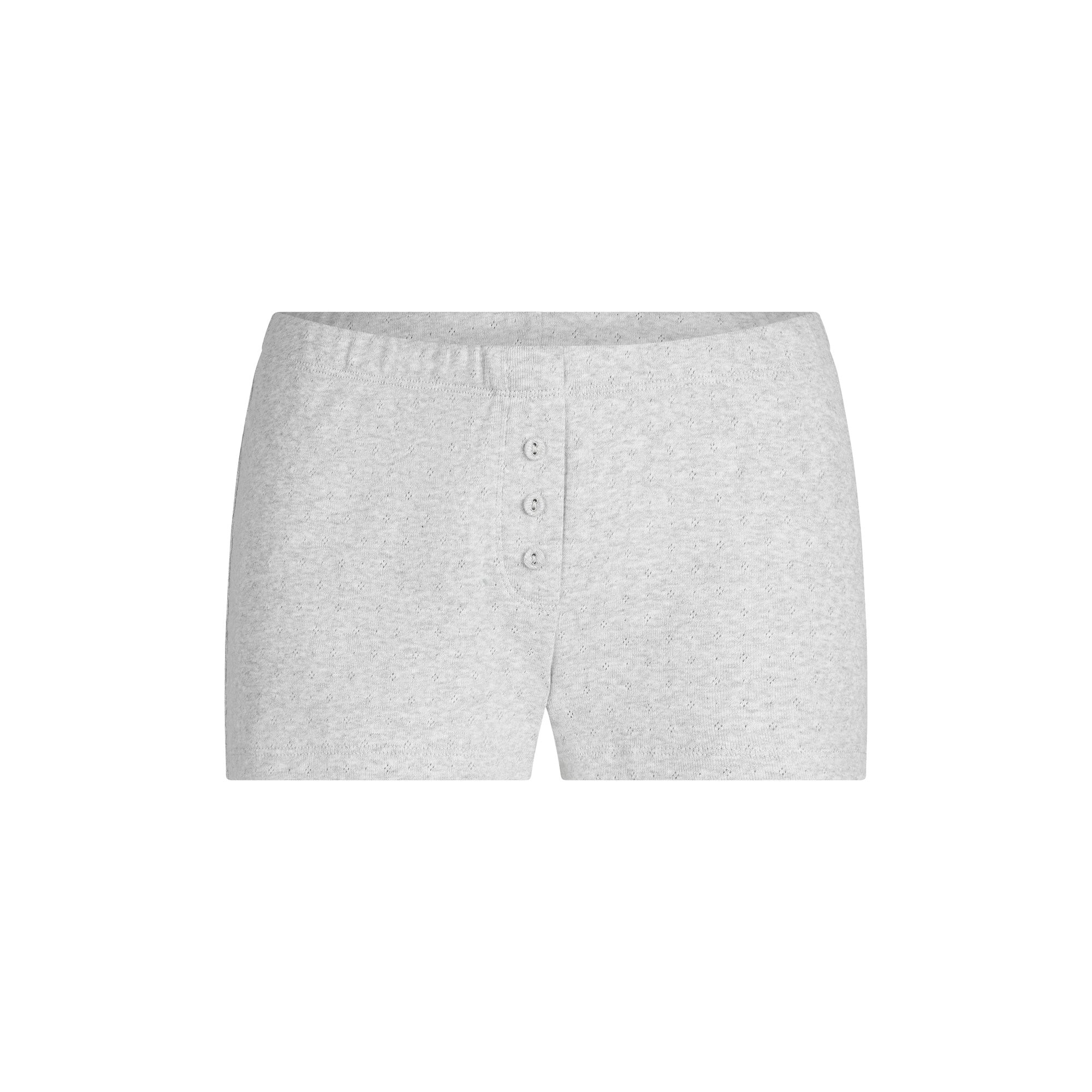 HEAVY POINTELLE SHORT | LIGHT HEATHER GREY | SKIMS (US)
