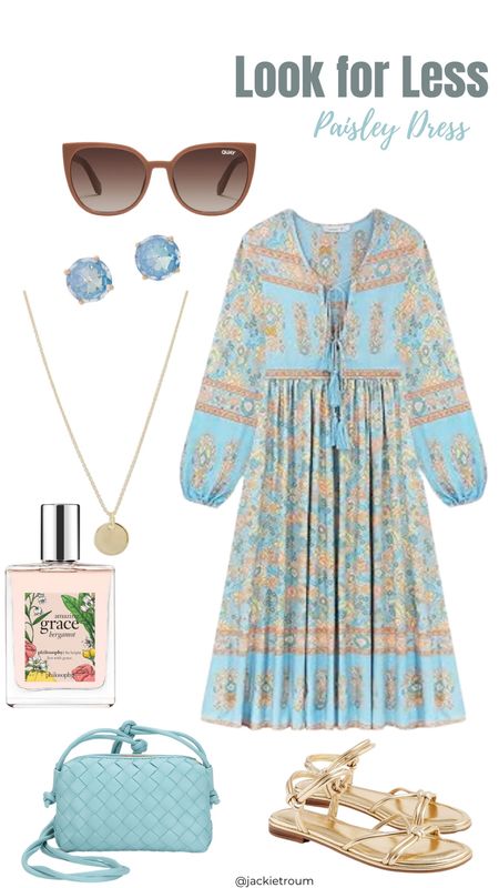 And if you like the look, but not the price, here’s this week’s look for less.

Long Sleeve Floral Dress, earrings, coin necklace & woven crossbody bag: Amazon
Gold ankle strap sandals: J.Crew
Brown Gradient Sunglasses: Quay

#LTKFindsUnder100 #LTKSeasonal #LTKFindsUnder50