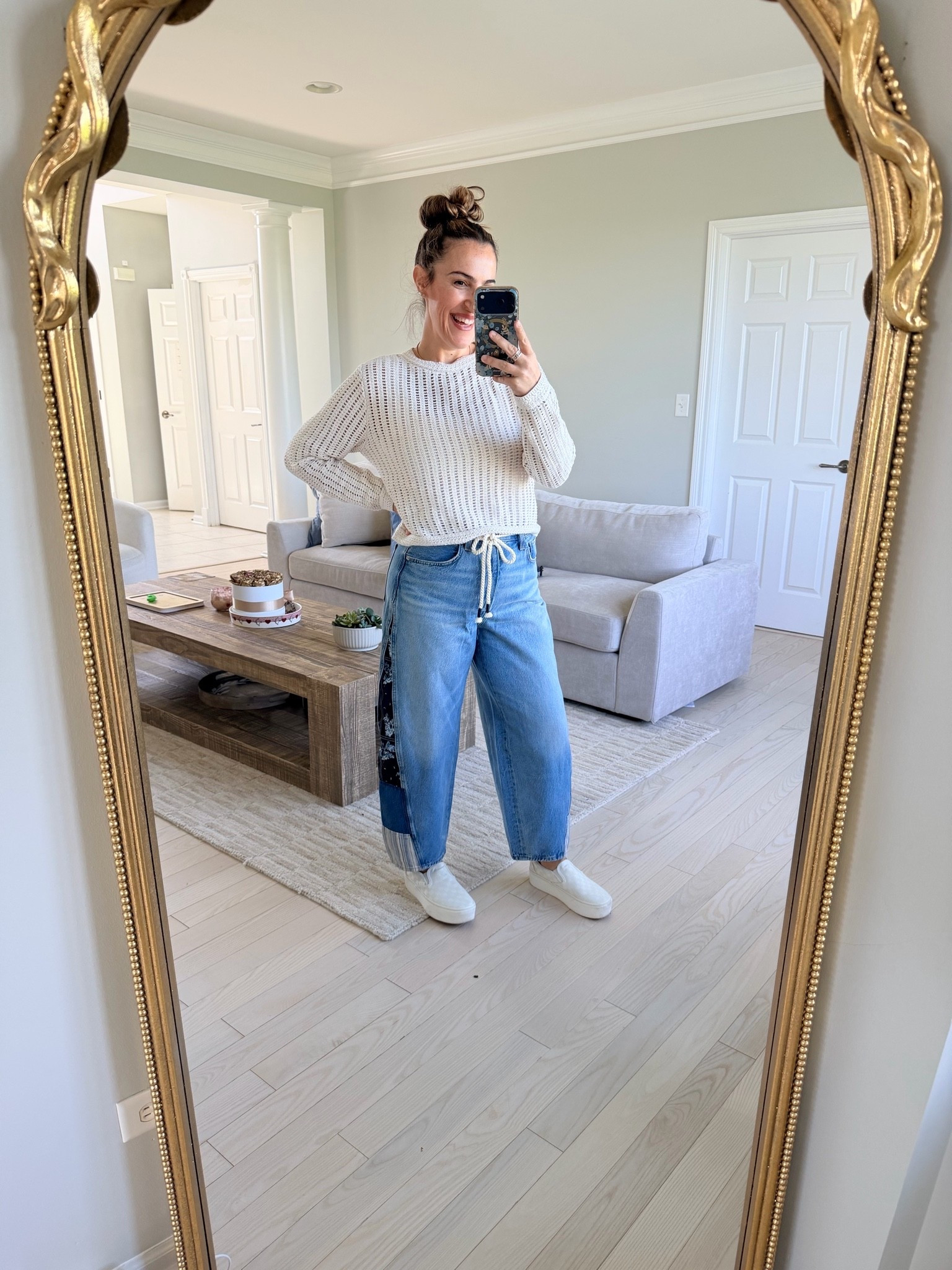 Size medium top and size 8 jeans!

#LTKmomlife #LTKootd