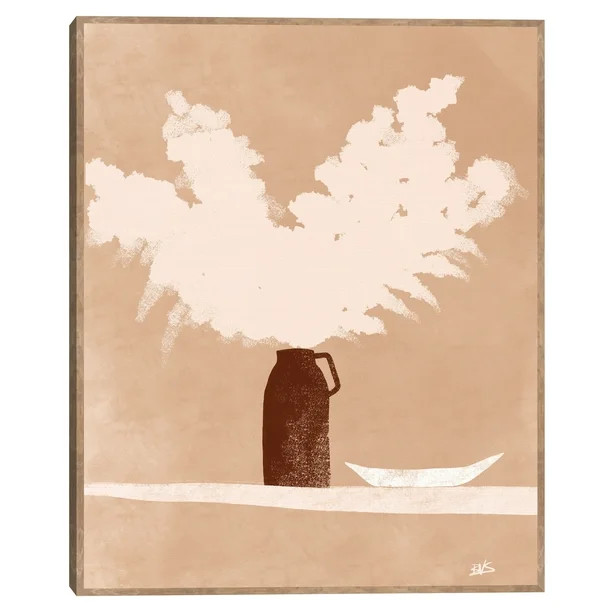 Vase & Bowl by Bria Nicole Framed Canvas Art Print - Walmart.com | Walmart (US)