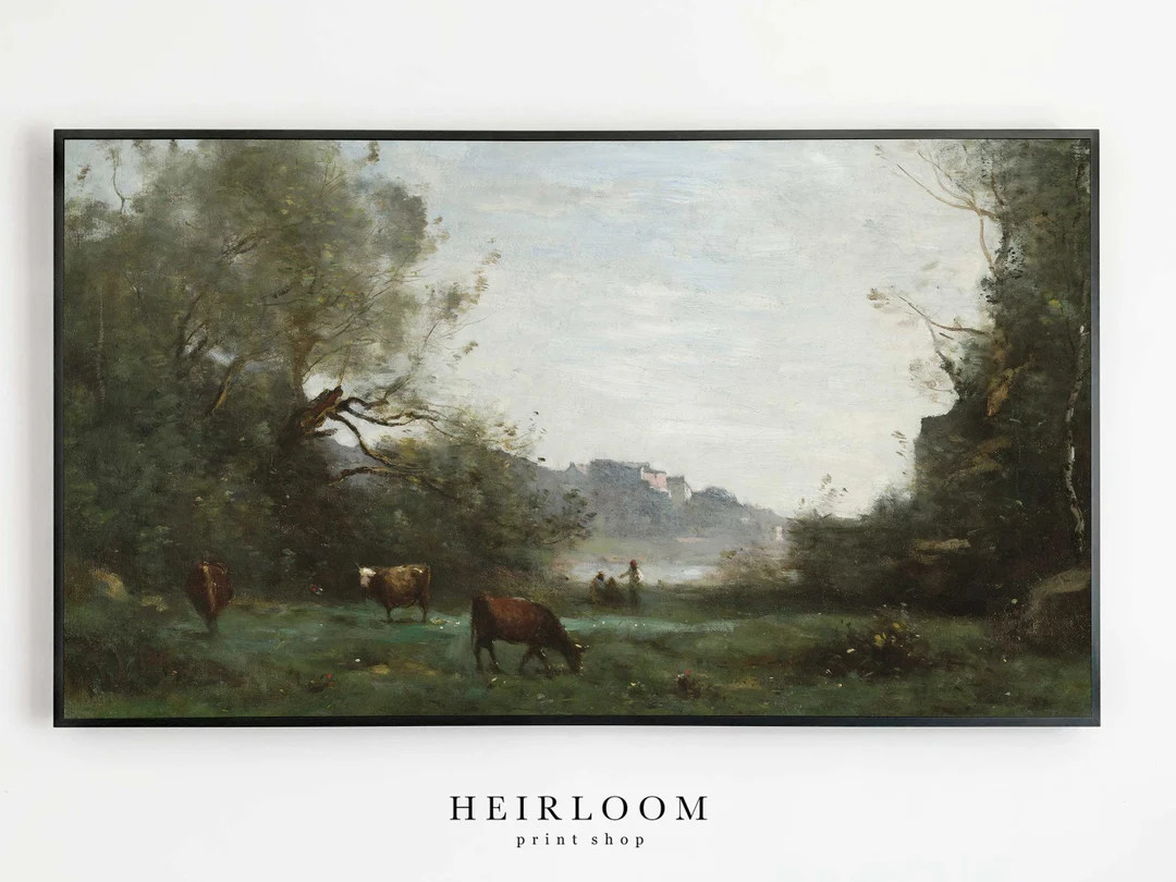 Samsung Frame TV Art Cow Landscape DIGITAL Art Frame TV - Etsy | Etsy (US)