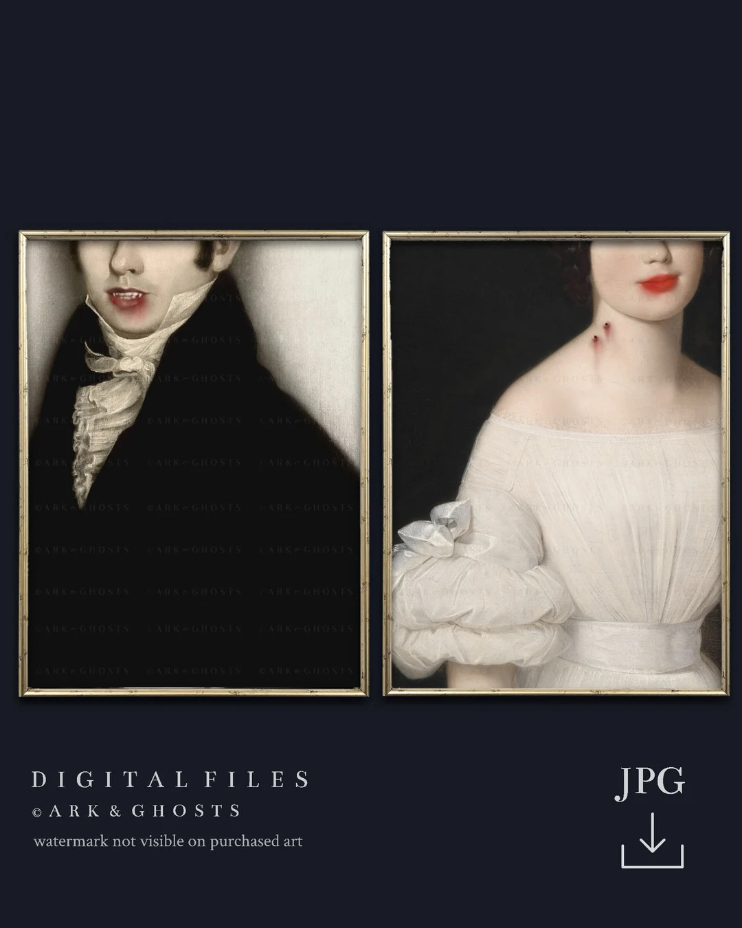 DIGITAL DOWNLOAD - Dark Romantic Art - Eclectic Art - Halloween Decor - Gothic Wedding Gift - Vam... | Etsy (US)