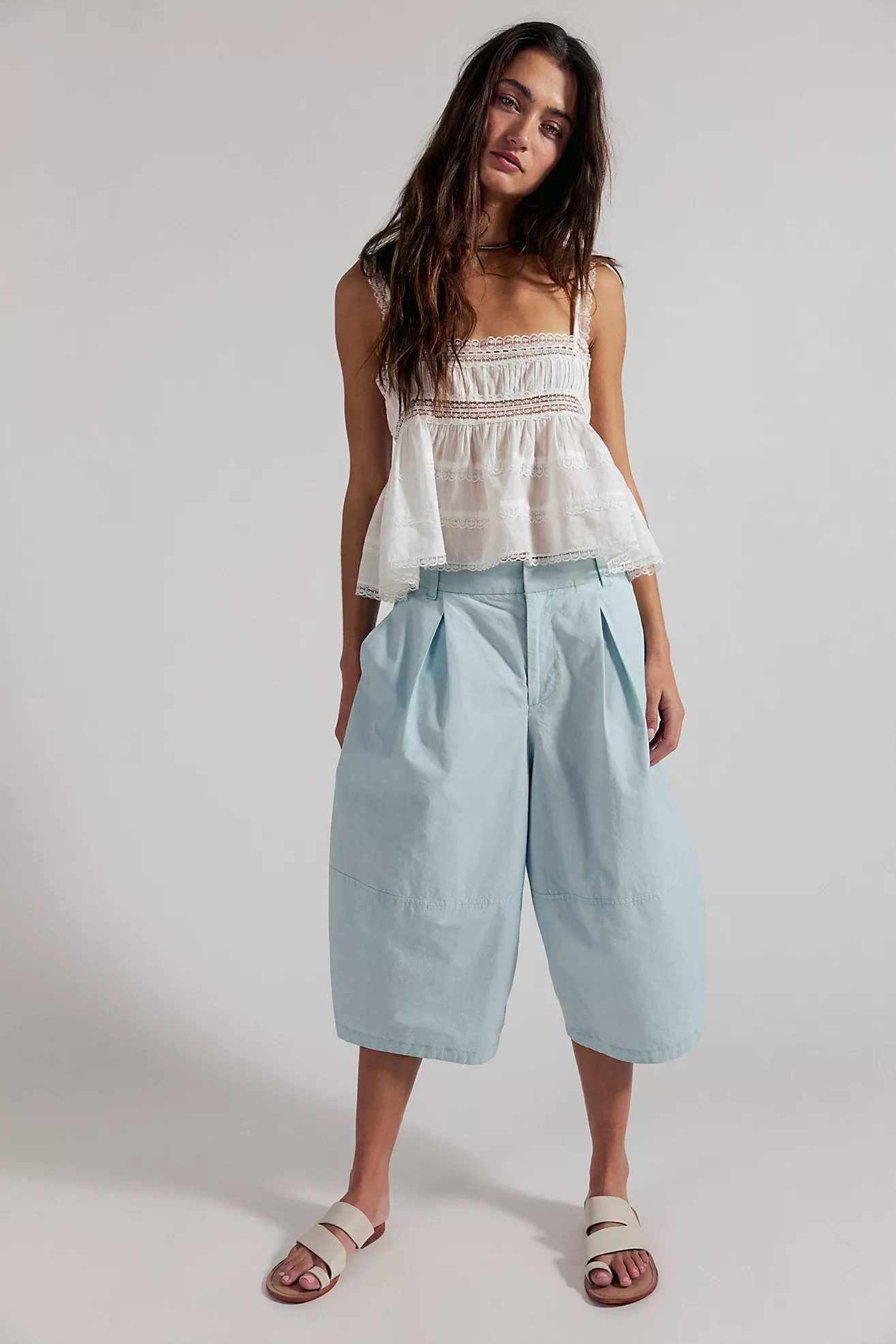 Gardenia Cropped Cotton Trousers | Free People (Global - UK&FR Excluded)
