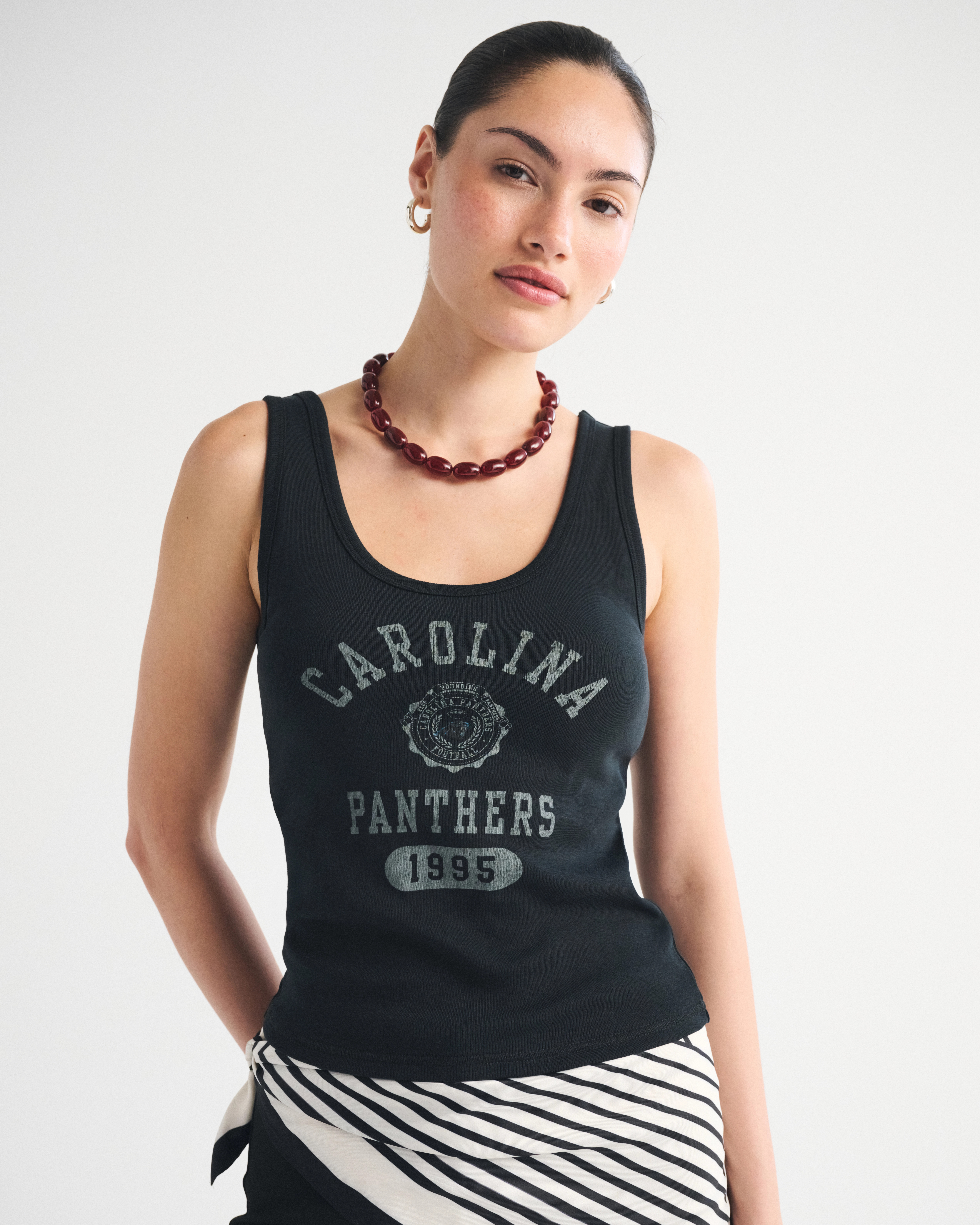 Carolina Panthers Bra-Free Rib Scoopneck Tank | Abercrombie & Fitch (US)