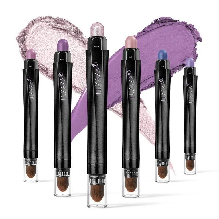 LUXAZA 6PCS Cream Eyeshadow Stick Makeup Sets, Metallic And Matte Shimmer Eye Shadow, Eye Brighte... | Walmart (US)