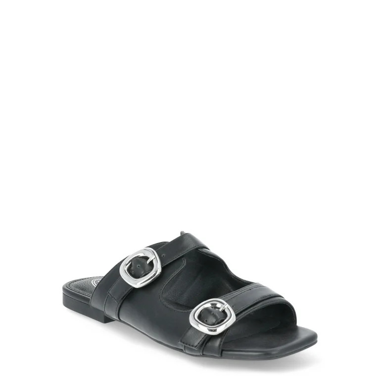 Scoop Women's Slide On Flat Buckle Sandals | Walmart (US)
