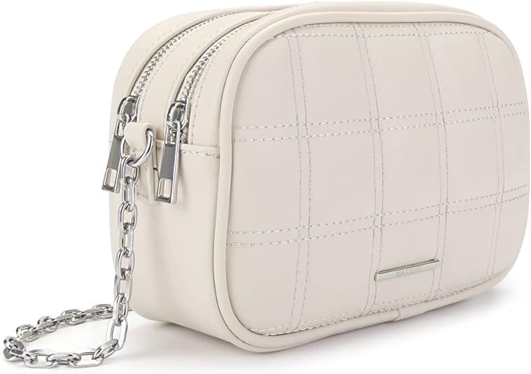 MAXWISE Quilted Crossbody Bags Crossbody Purse Small Crossbody Shoulder Bag with Chain Strap Side... | Amazon (US)