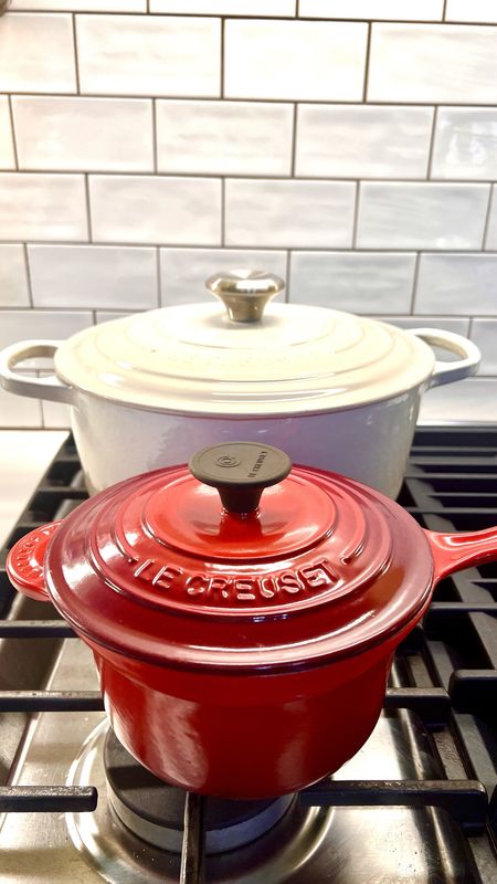 Le Creuset is my absolute favorite and I use these pots EVERY WEEK! Not only do they conduct heat evenly and clean up easily but they are also beautiful. ❤️

#LTKsalealert #LTKhome