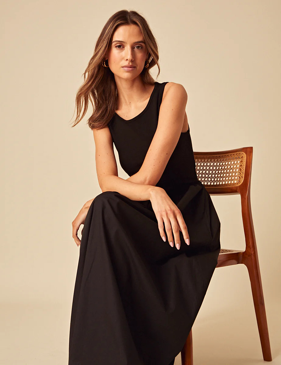 Black Vera Midi Dress | Nobody's Child