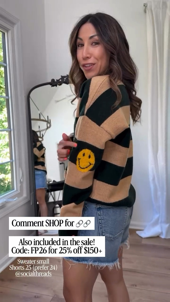 Code FP26 for 25% off $150+ at Social Threads. Small sweat sweater.

#LTKOver40 #LTKSaleAlert