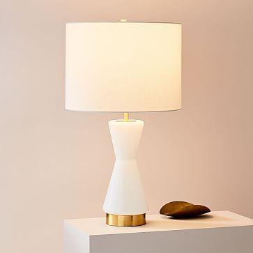 Metalized Glass USB Table Lamp - Large | West Elm (US)