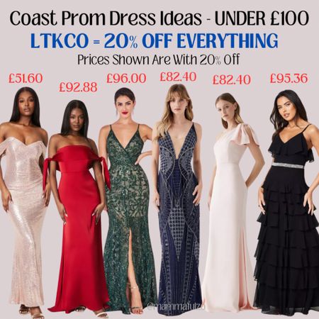Prom Dresses For Less Than £100 

COAST 20% DISCOUNT OFF EVERYTHING. 

Use Code = LTKCO 

It’s prom season & as a mum of 2 daughters I know how costly that can be. So I have found 6 dresses, all under £100 (20% discount included) with one dress being just over £50, which is a fabulous price for a prom dress.

Check out these dresses and the Coast website and grab yourself some deals. 

They have some beautiful pieces on there, including Bridal & Bridesmaids dresses so 20% off is a good deal 👰🏼‍♀️

Prom Season 
Prom Dress 
Discount Code
Prom Dress Discount 
Coast Discount 
Bridesmaid Dresses
Bridal Dresses
Occasion Dresses
Mother Of The Bride
Mother Of The Groom
Wedding Guest Dresses 


#LTKwedding #LTKuk #LTKpartywear