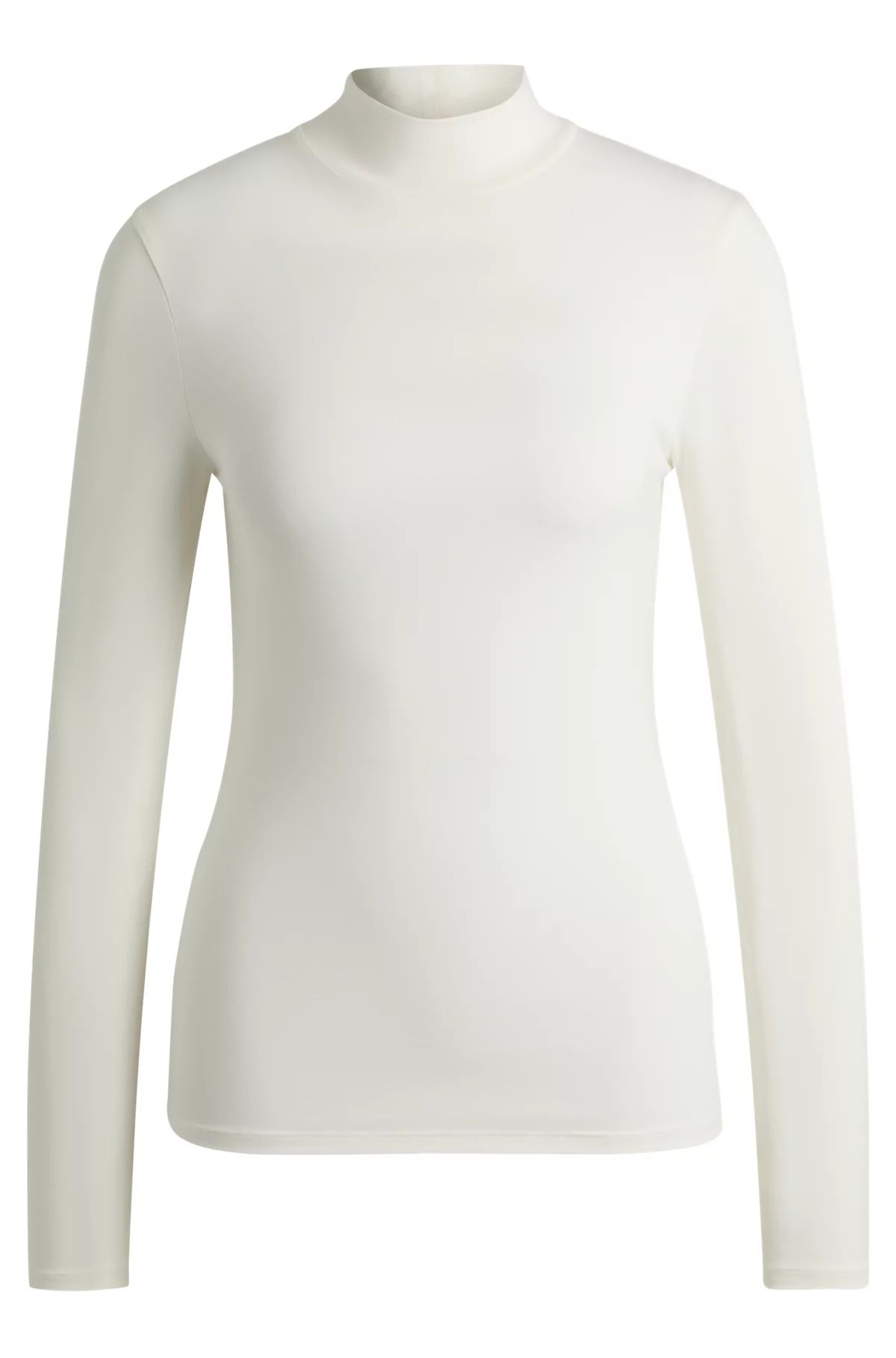 Extra-slim-fit long-sleeved top with mock neckline | Hugo Boss (US)