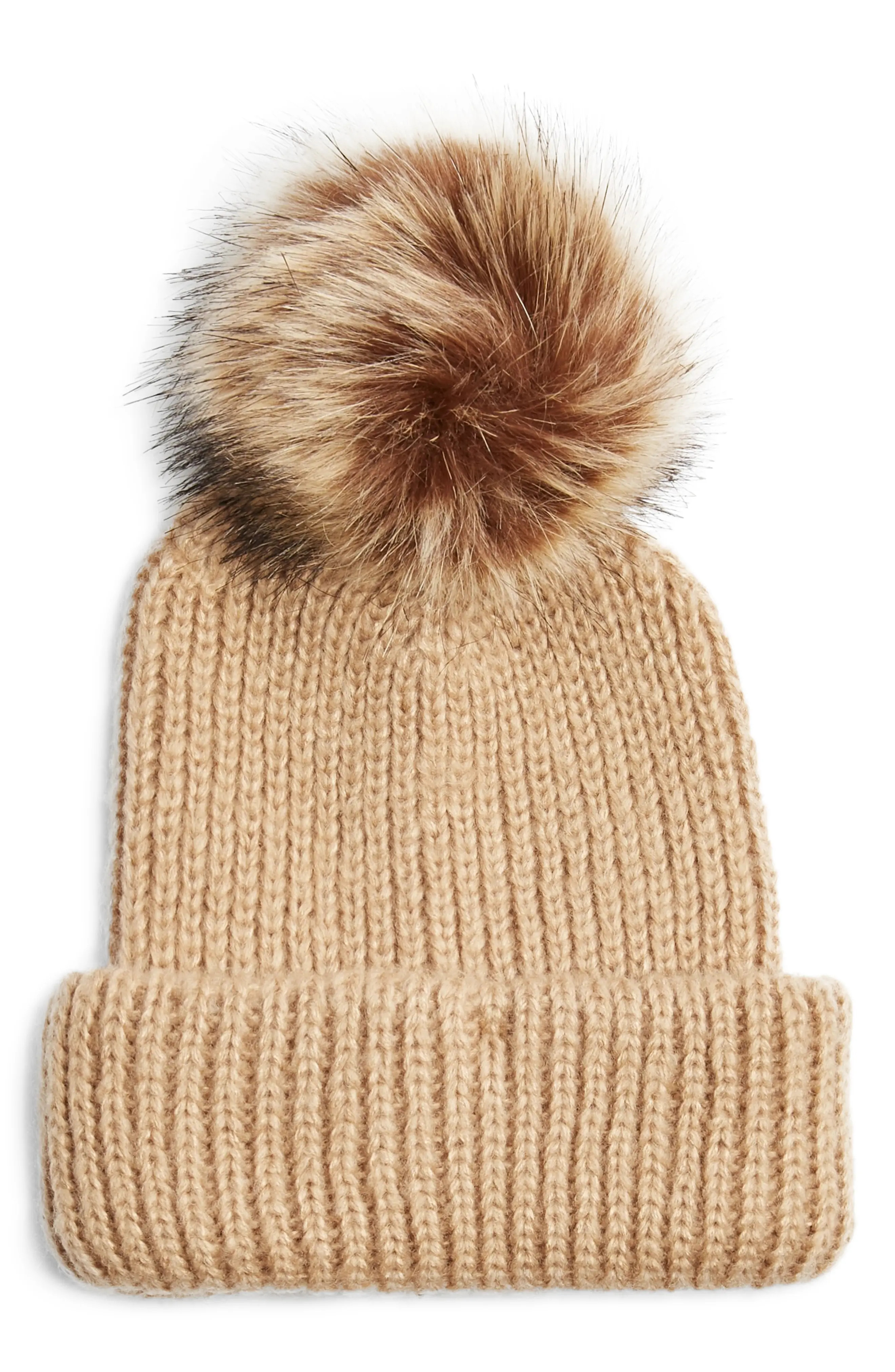 Women's Topshop Pom Beanie - Beige | Nordstrom