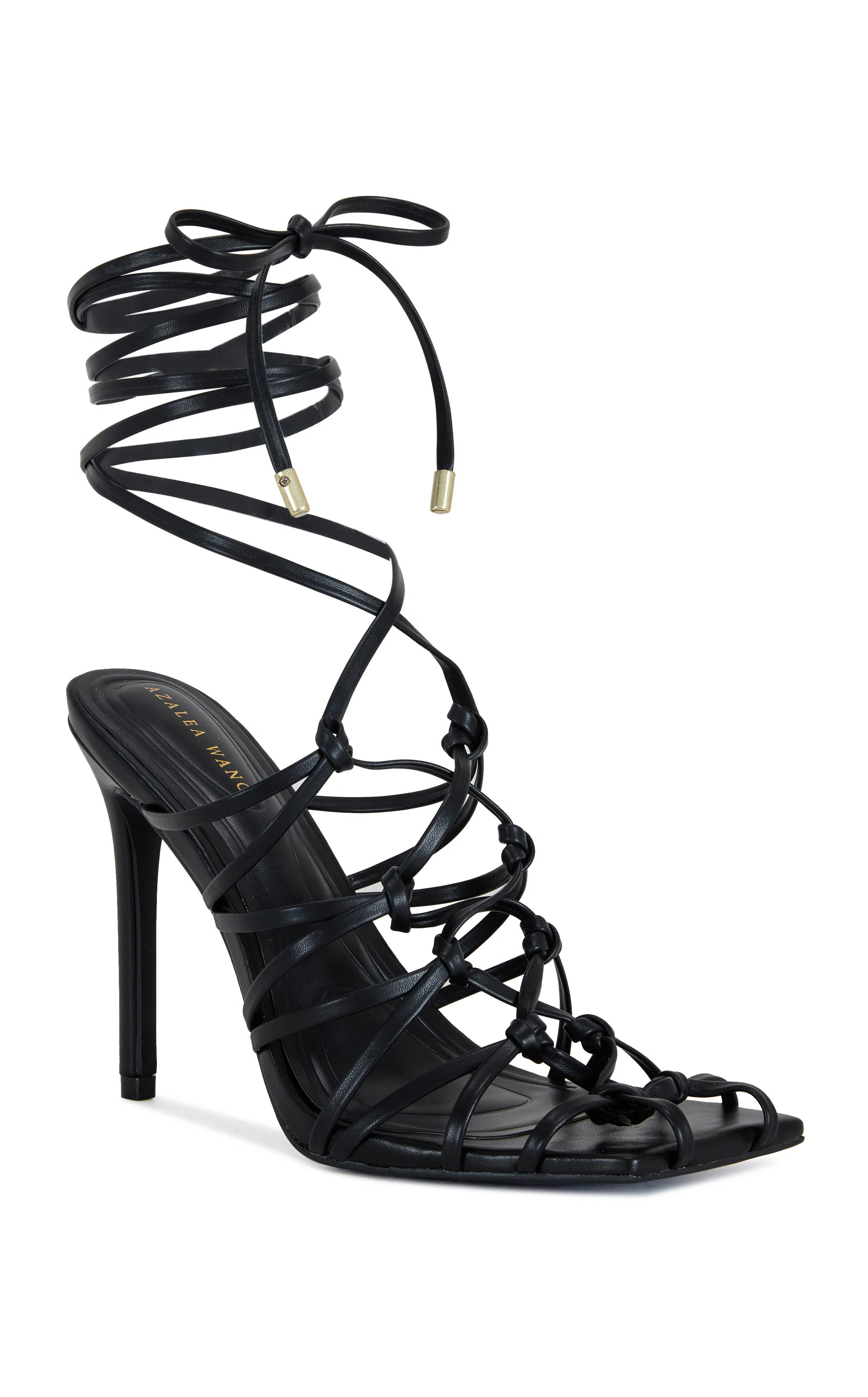 AMENRA-BLACK ROPE HEELED SANDAL | Azalea Wang