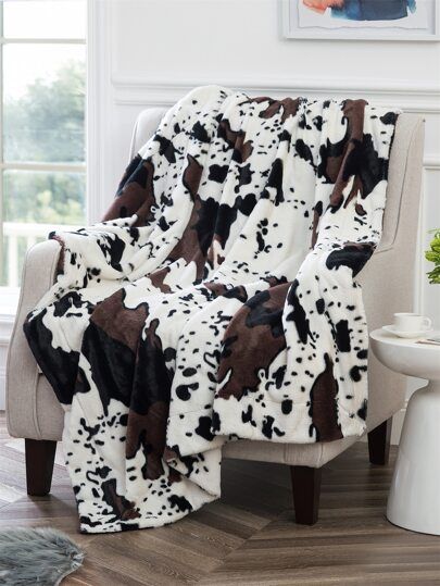 Cow Print Blanket | SHEIN