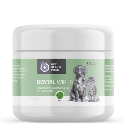 Pet Health Pros; Dental Wipes for Dogs & Cats; Fresh Breath, Plaque Removal, Tartar Control; Pack of 50, Mint Scented | Target