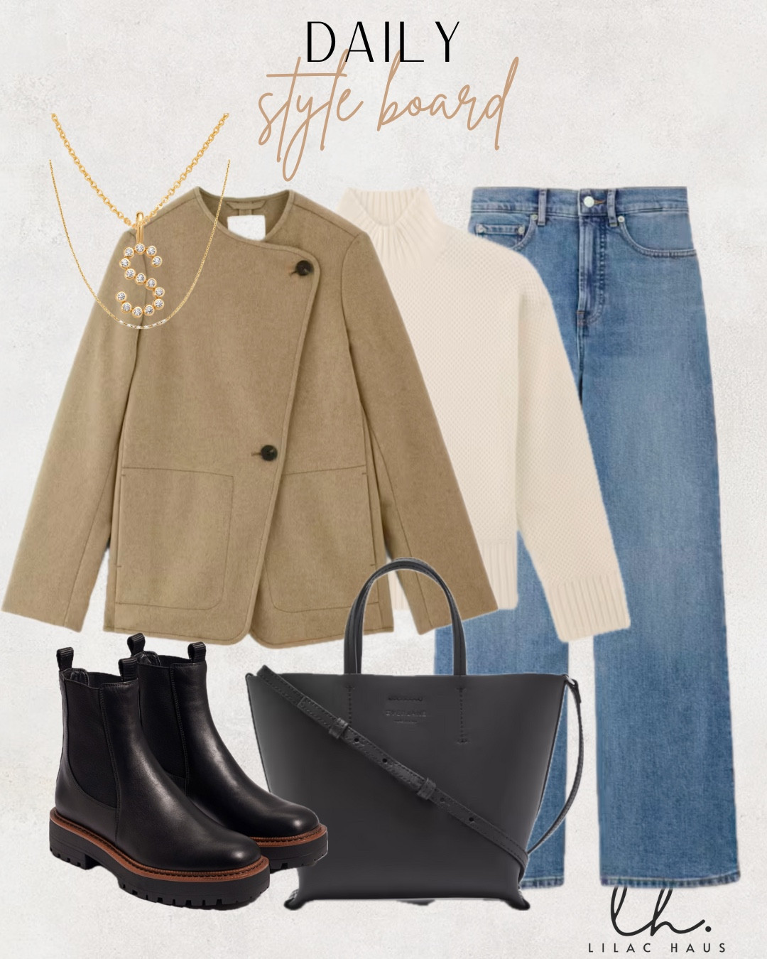 Daily Style Board: Classic Casual 
•the cutest coat 
•classic jeans
•wool cashmere turtleneck 
•dainty accessories 

#LTKStyleTip #LTKSeasonal #LTKFindsUnder100