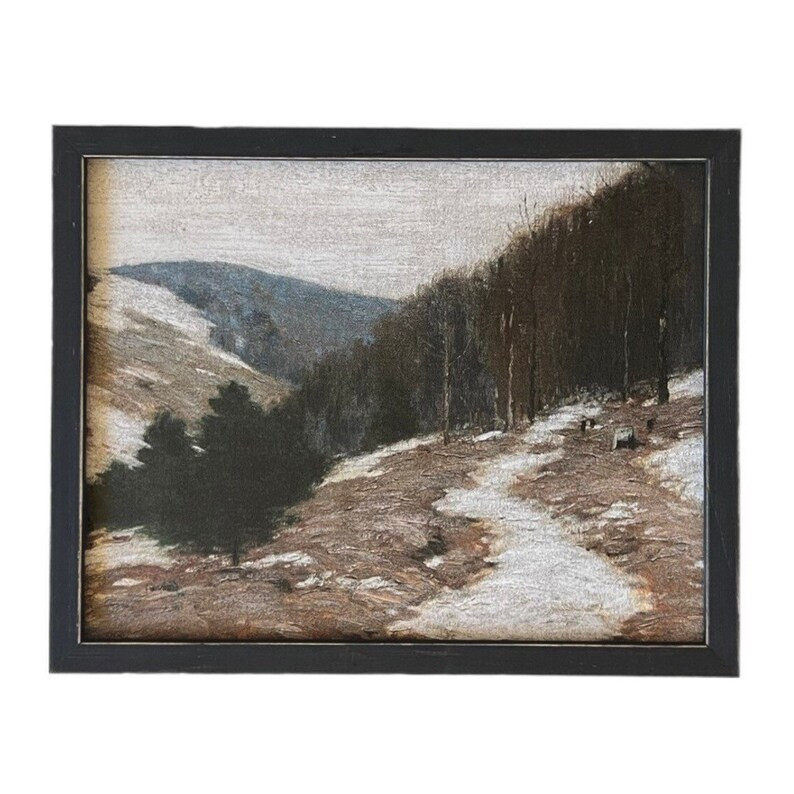 Vintage Framed Canvas Art // Framed Vintage Christmas Print // - Etsy | Etsy (US)