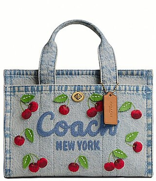 COACH Cherry Denim Cargo Tote Bag 26 - Denim | Dillard's