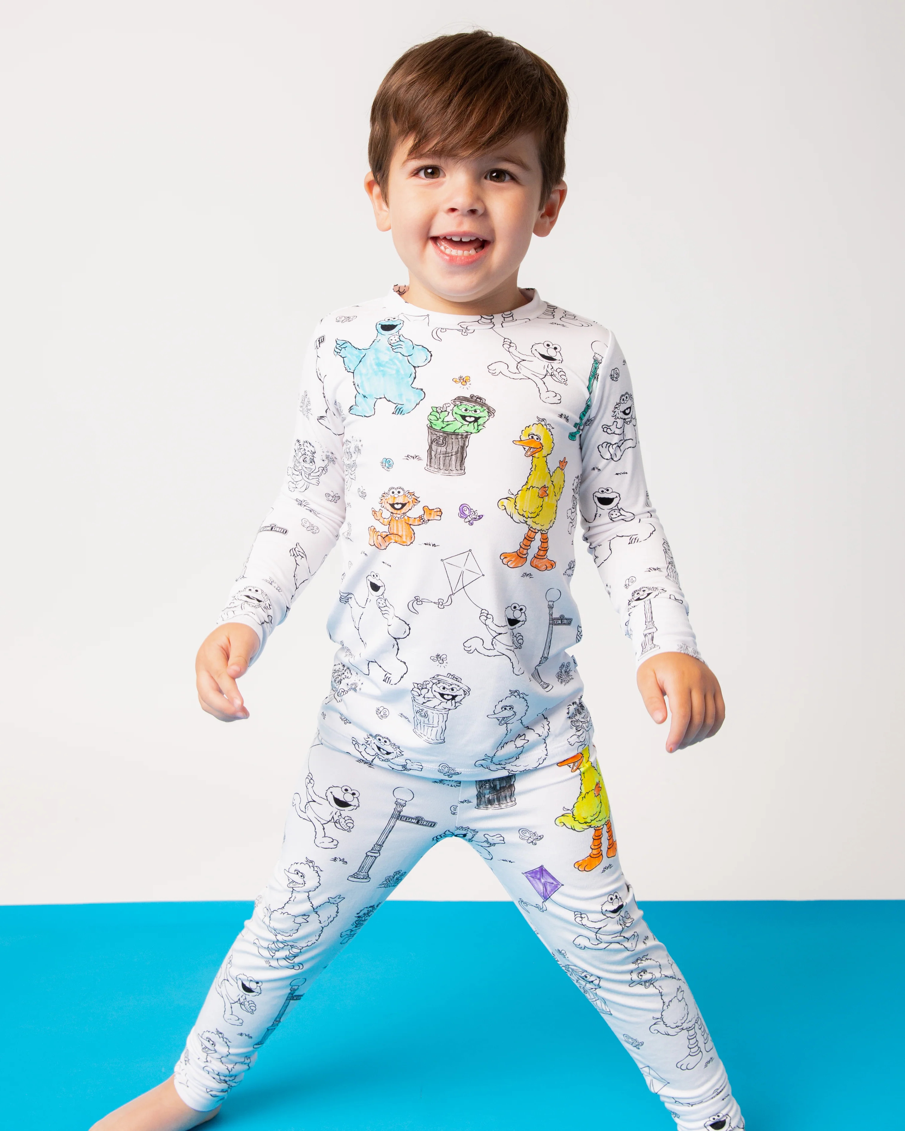 Sesame Street™ Colorable Long Sleeve Pajama Set | Bums & Roses