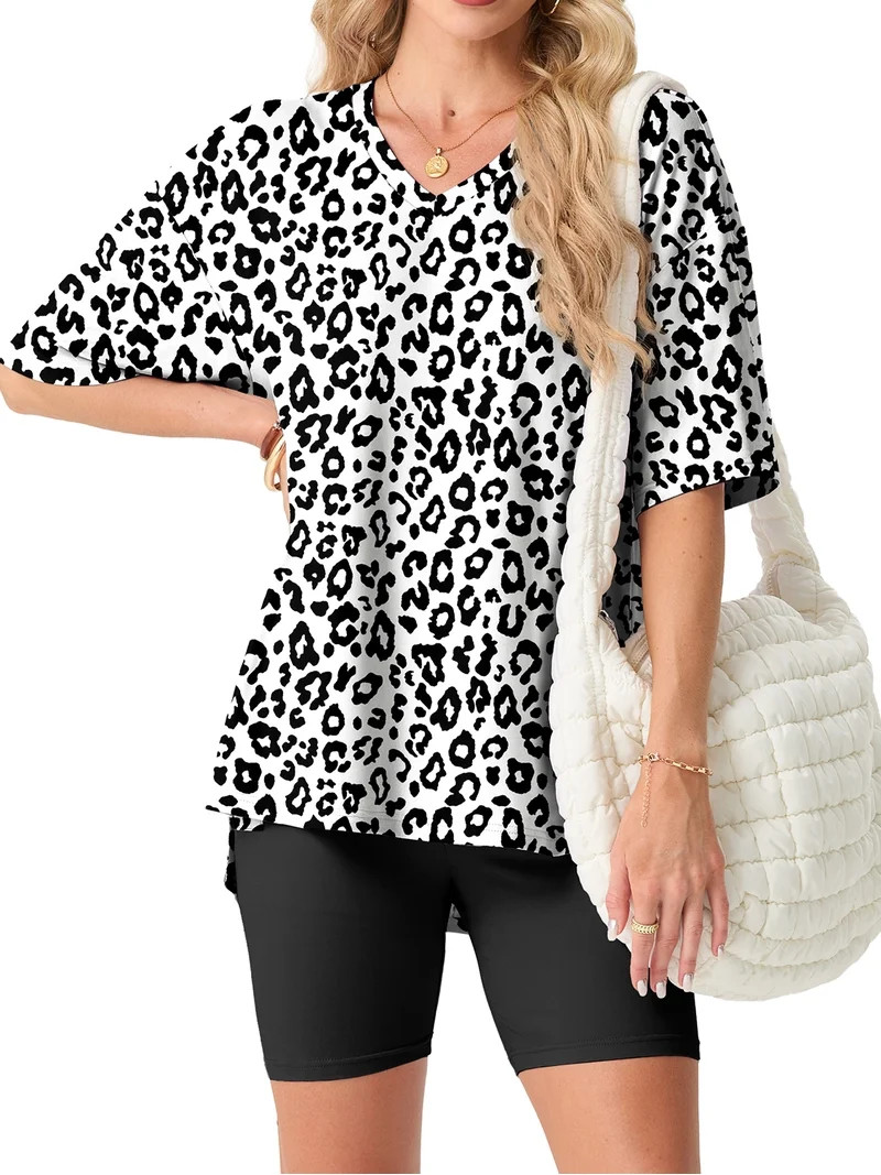 Cueply 2 Piece Sets for Women Summer Outfits Lounge Set Casual Matching Clothing Oversized T-Shir... | Walmart (US)