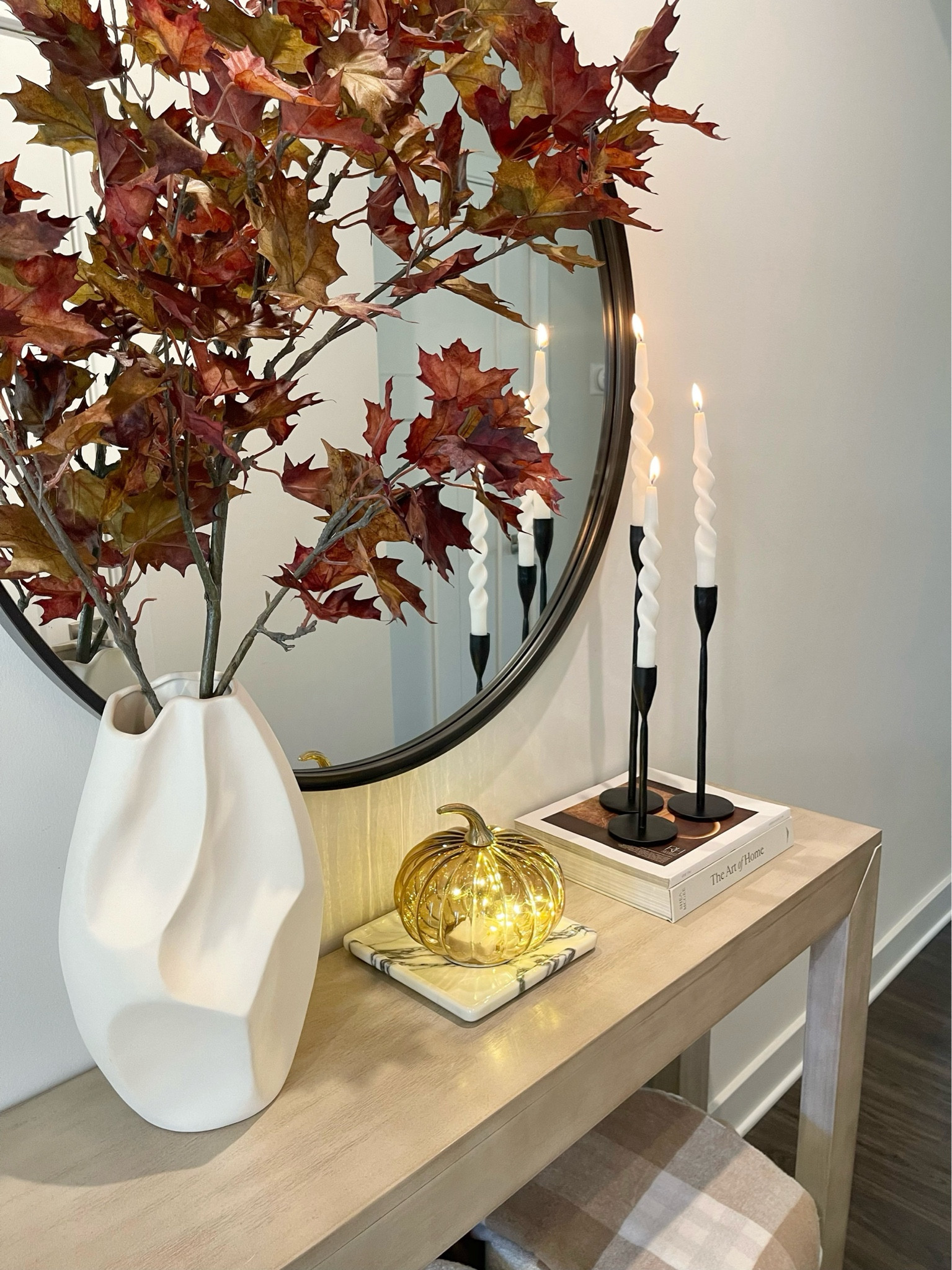 Fall console table decor 2024 

#LTKStyleTip #LTKSeasonal #LTKHome