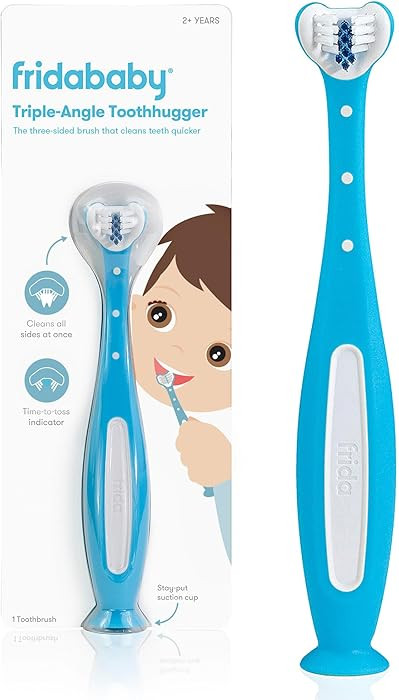 Frida Baby Triple-Angle Toothhugger Training Toddler Toothbrush | Toddler Toothbrush 2 Years and ... | Amazon (US)