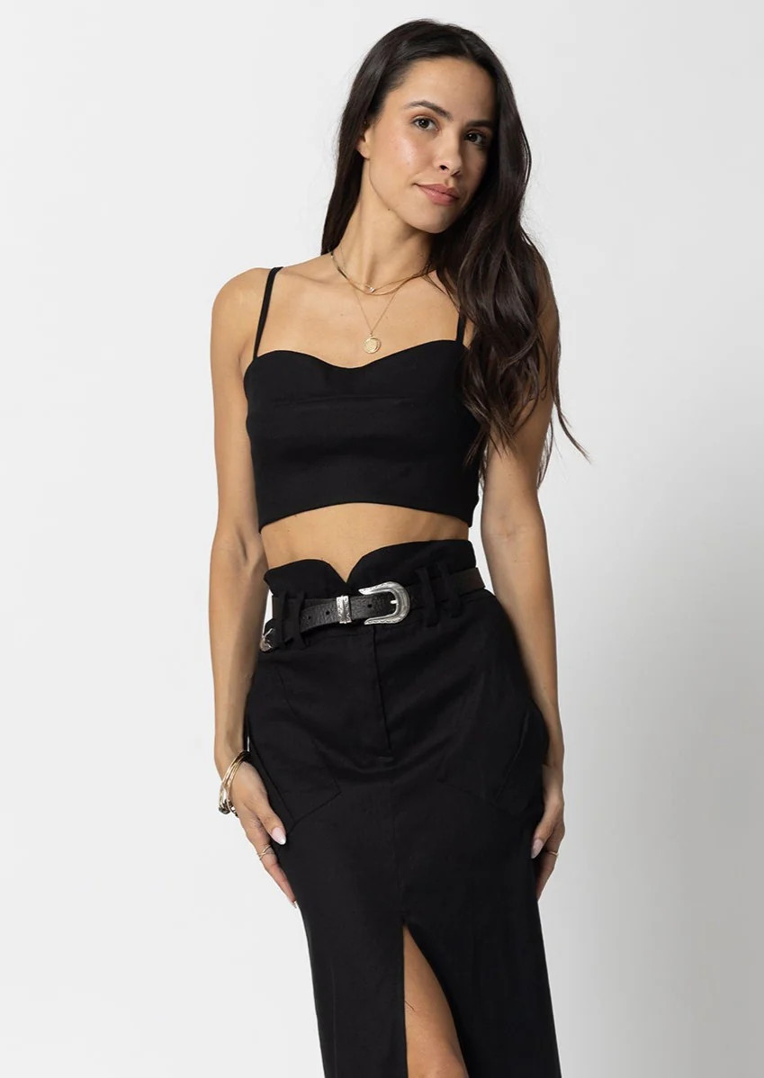 STRETCH LINEN LE BRA TOP | Stillwater Design