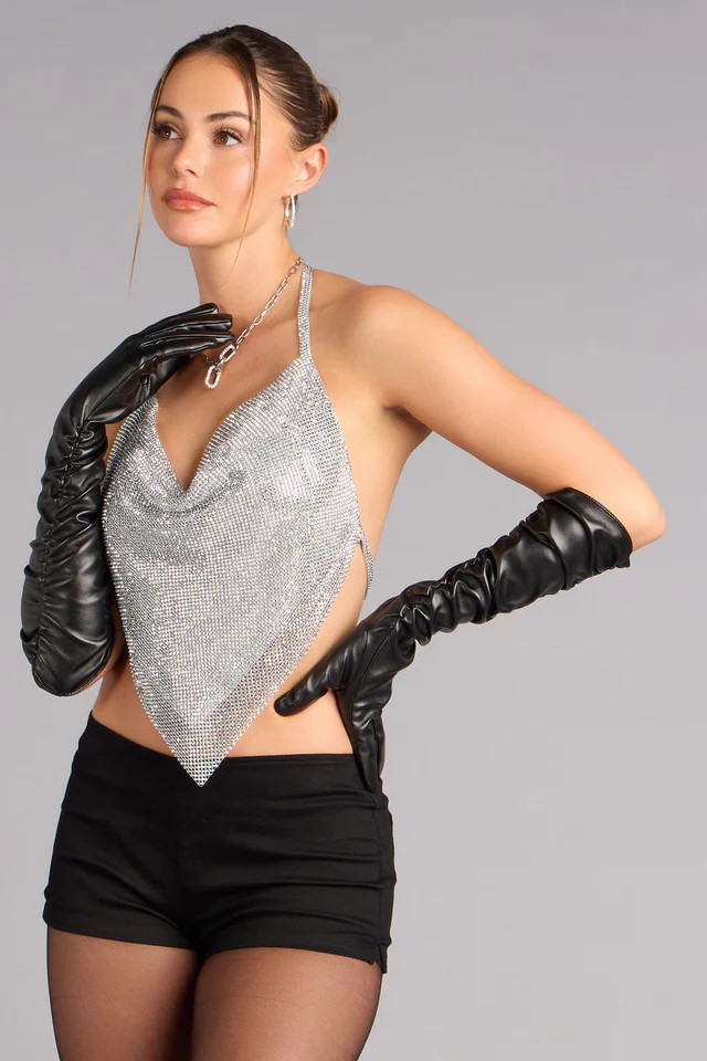All Drama Faux Leather Opera Gloves | Windsor Stores