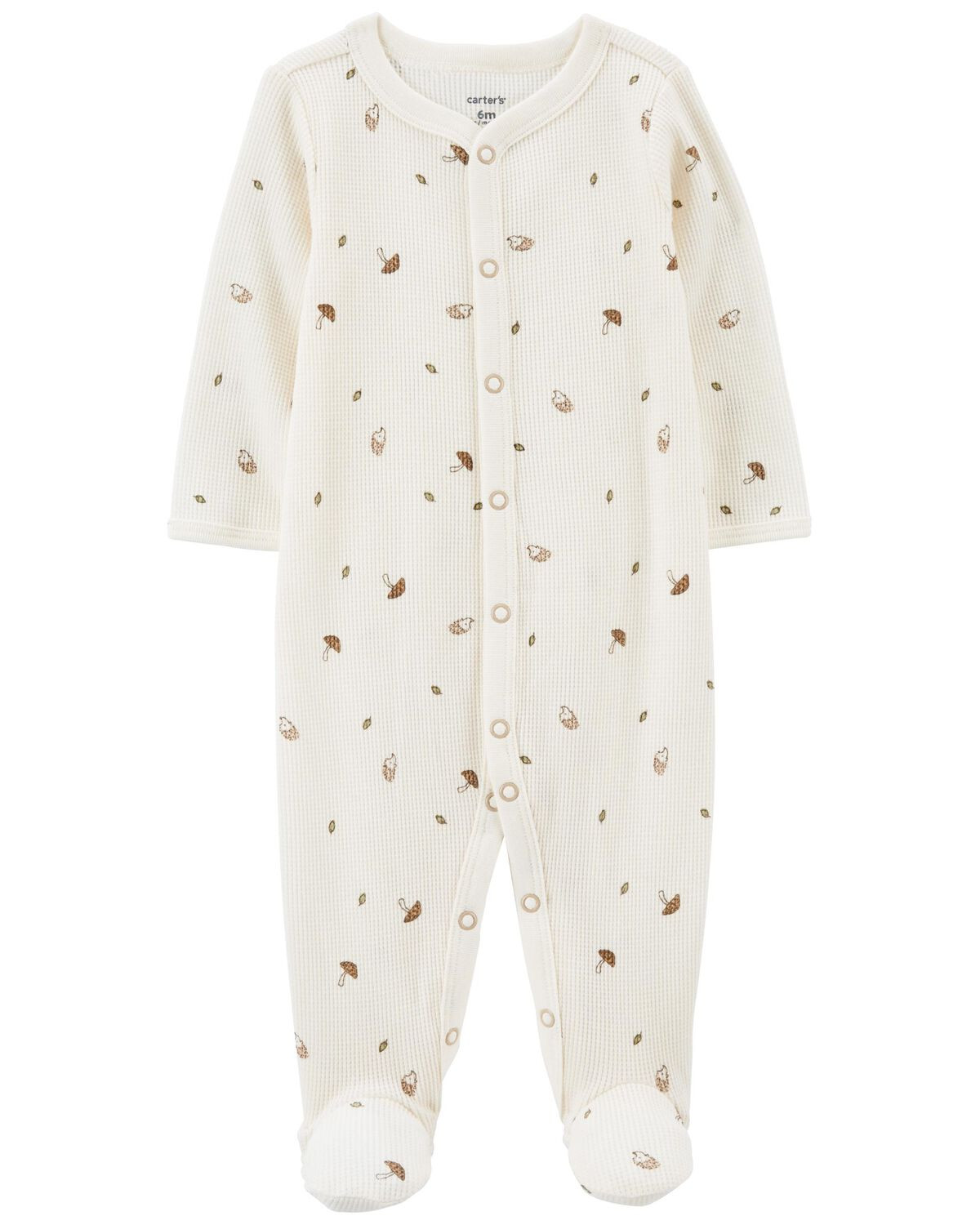 Ivory Baby Mushroom Snap-Up Thermal Sleep & Play Pajamas | carters.com | Carter's