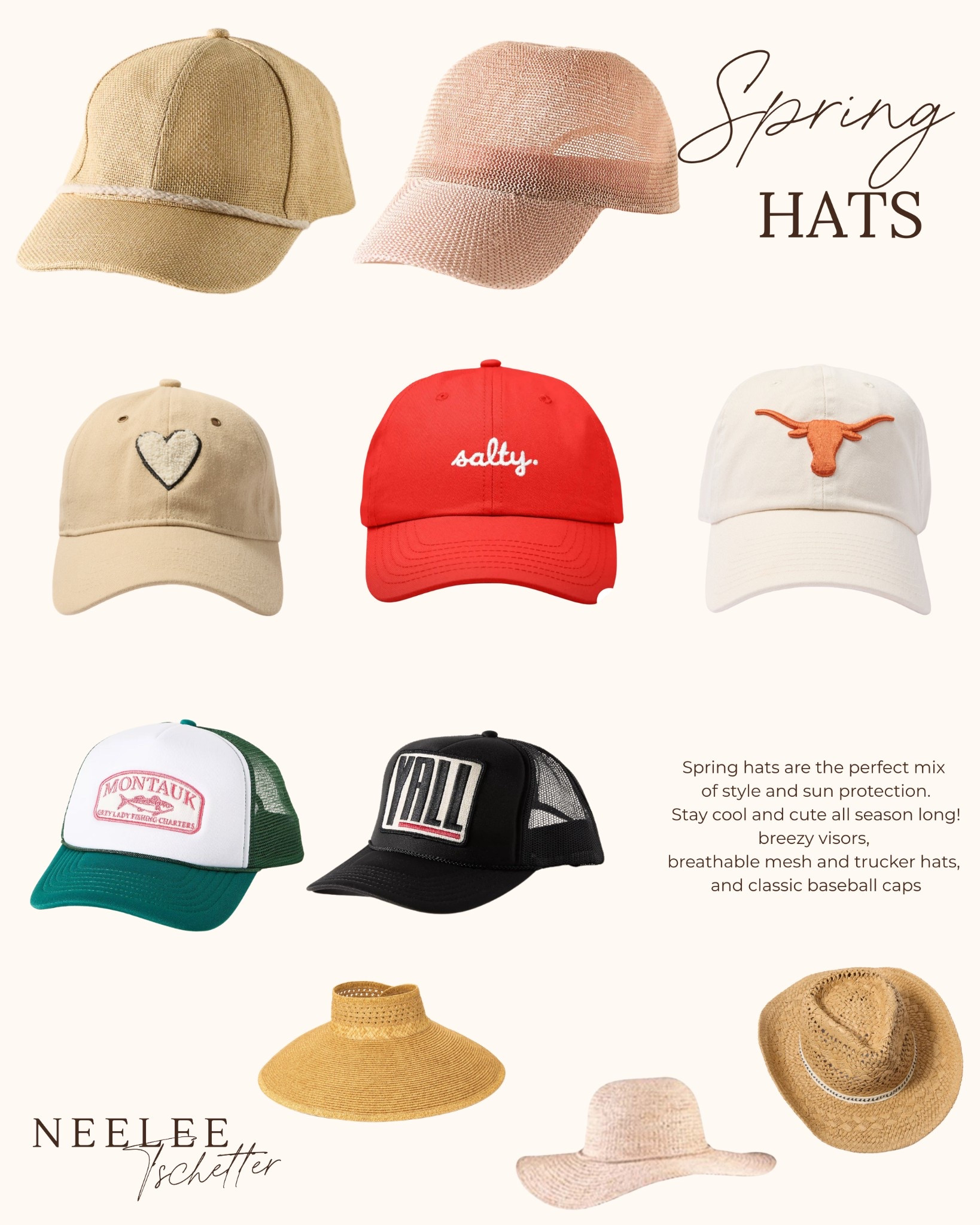 Spring Hat Edit: Style + Sun Protection

Whether you’re team trucker, straw, mesh baseball, or a sporty visor, there’s a hat for every vibe this season. Hats aren’t just a cute accessory—they help protect your face from sun damage, hide day-three hair, and instantly pull a look together. Plus, who doesn’t love a little shade on a sunny spring stroll?

#LTKFindsUnder50 #LTKActive #LTKSeasonal