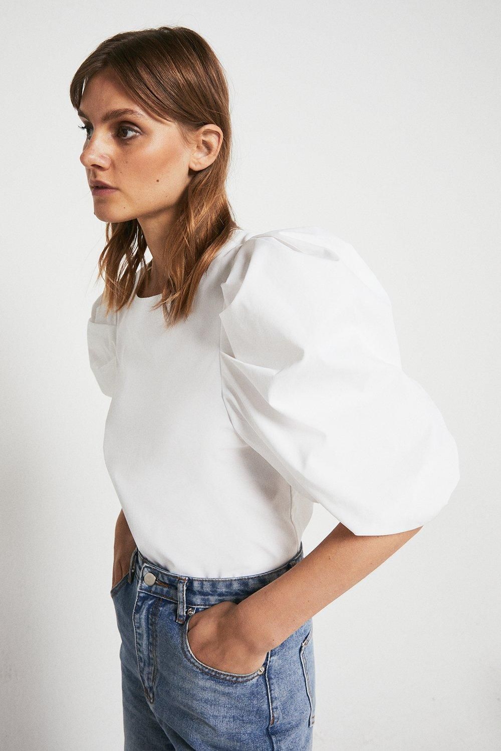 Puff Sleeve Top | Warehouse UK & IE