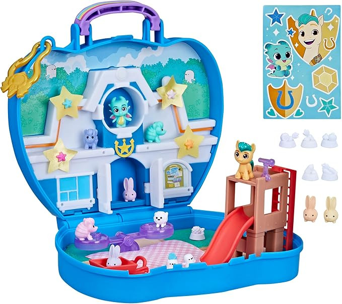 My Little Pony Mini World Magic Compact Creation Critter Corner Toy, Buildable Playset with Hitch... | Amazon (US)