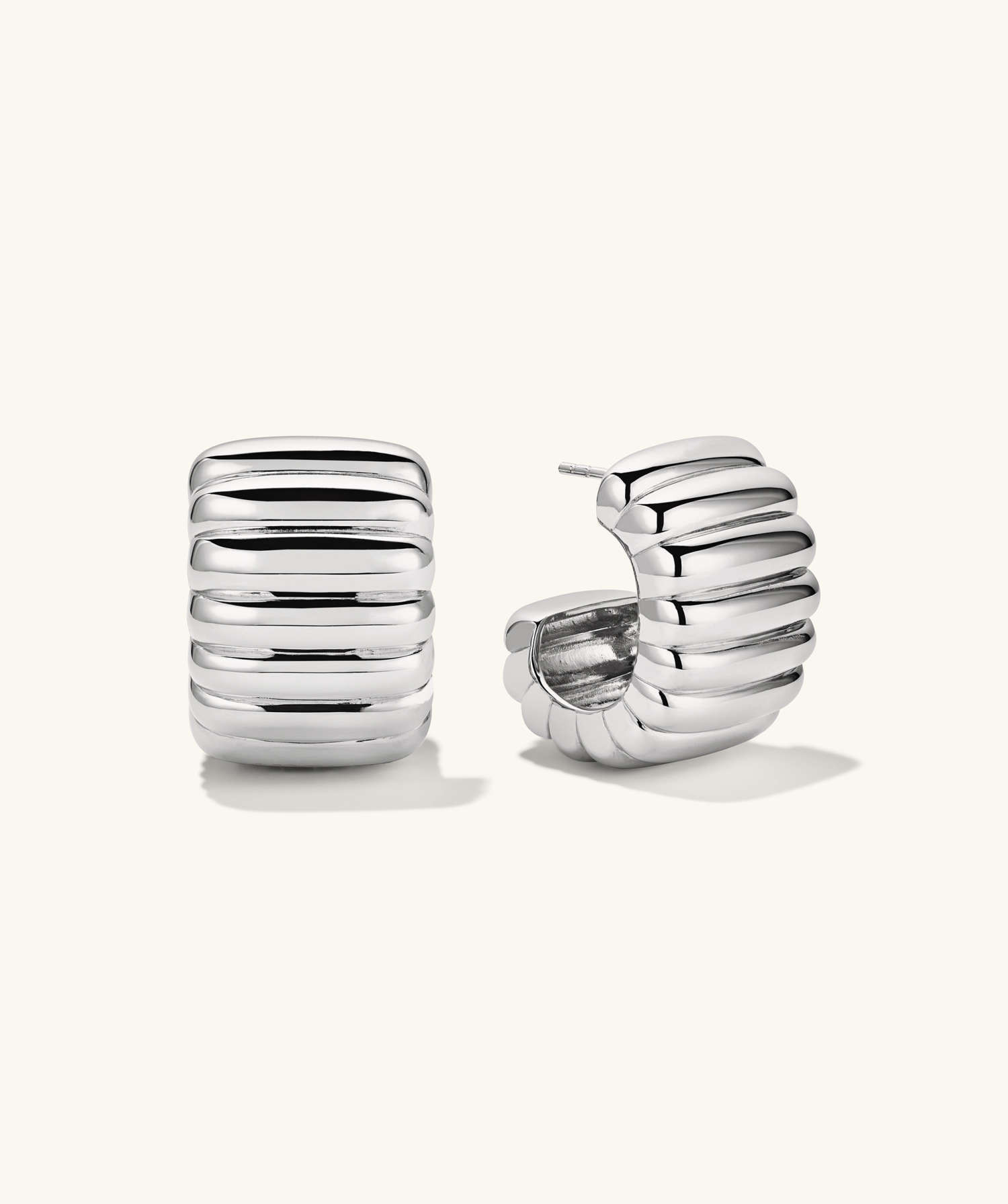 Wide Charlotte Hoops | Mejuri Fine Crew