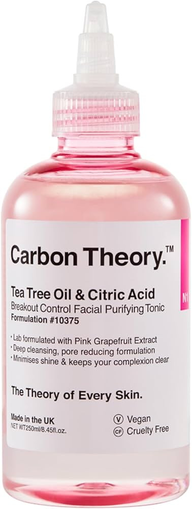 Carbon Theory | Tea Tree Oil & Citric Facial Tonic | with Pink Grapefruit | 250ml | Amazon (US)