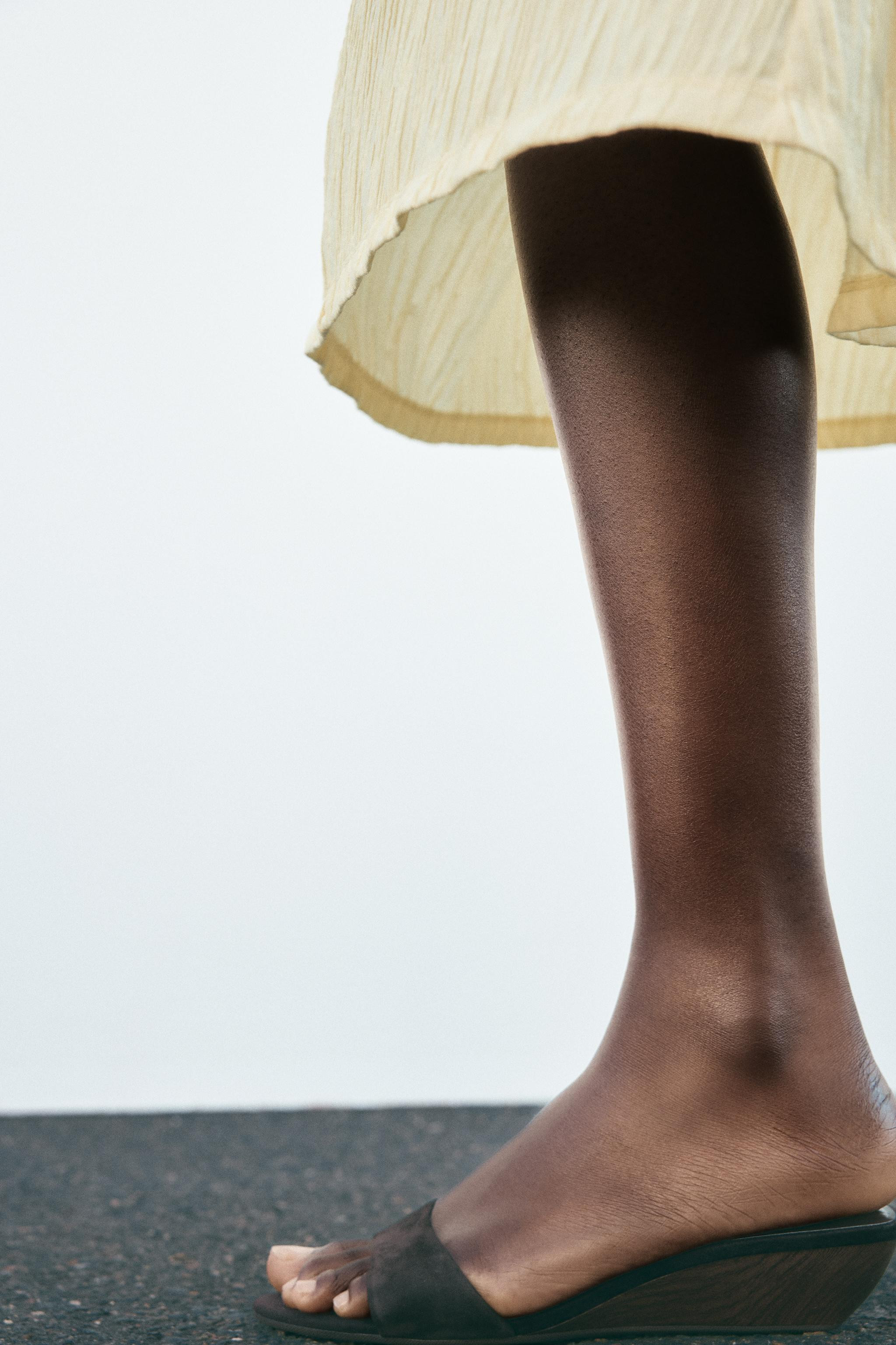 SUEDE WEDGE SANDALS | Zara UK