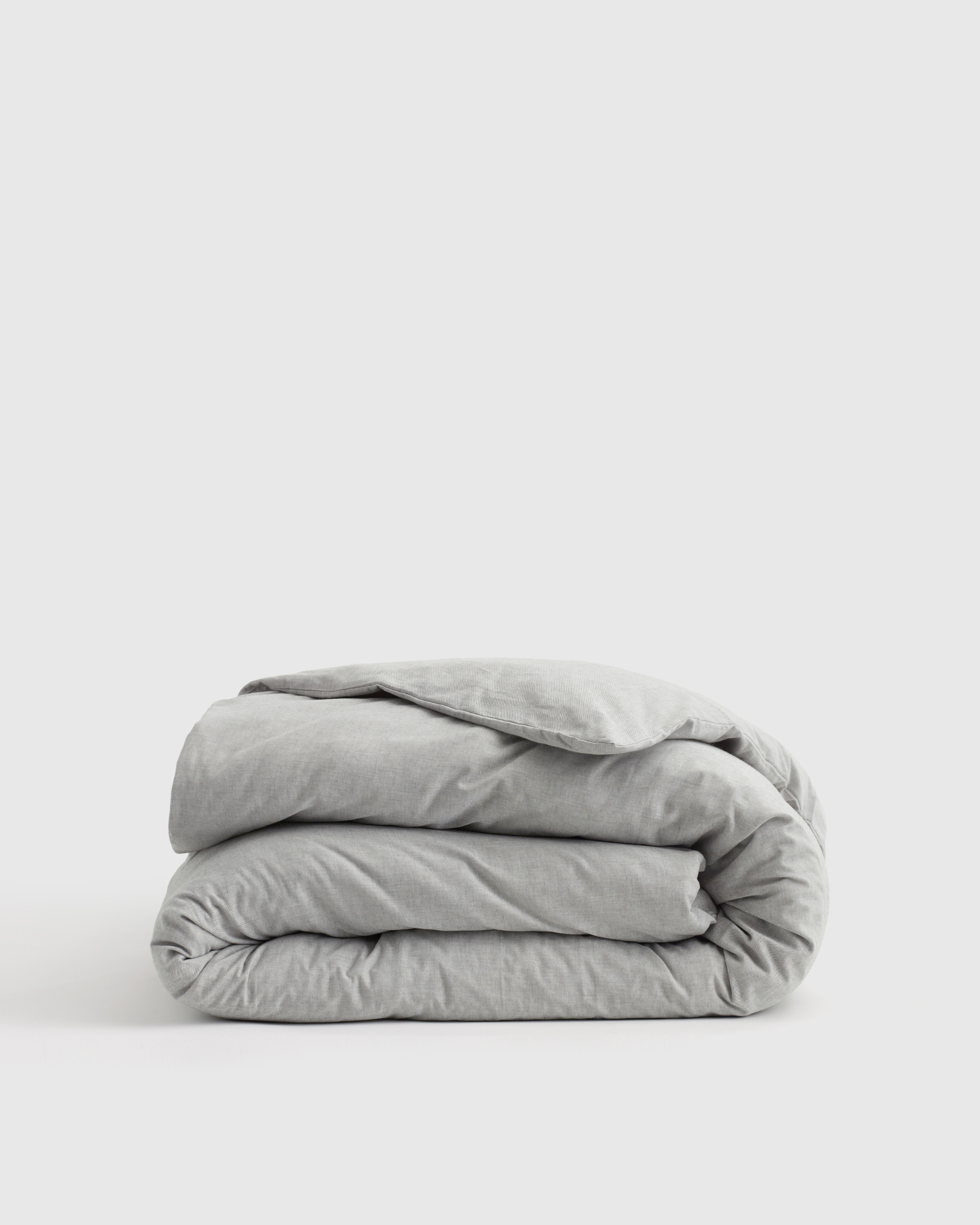 Quince | Mongolian Cashmere Cotton Duvet Cover in Grey, Size Twin | Quince