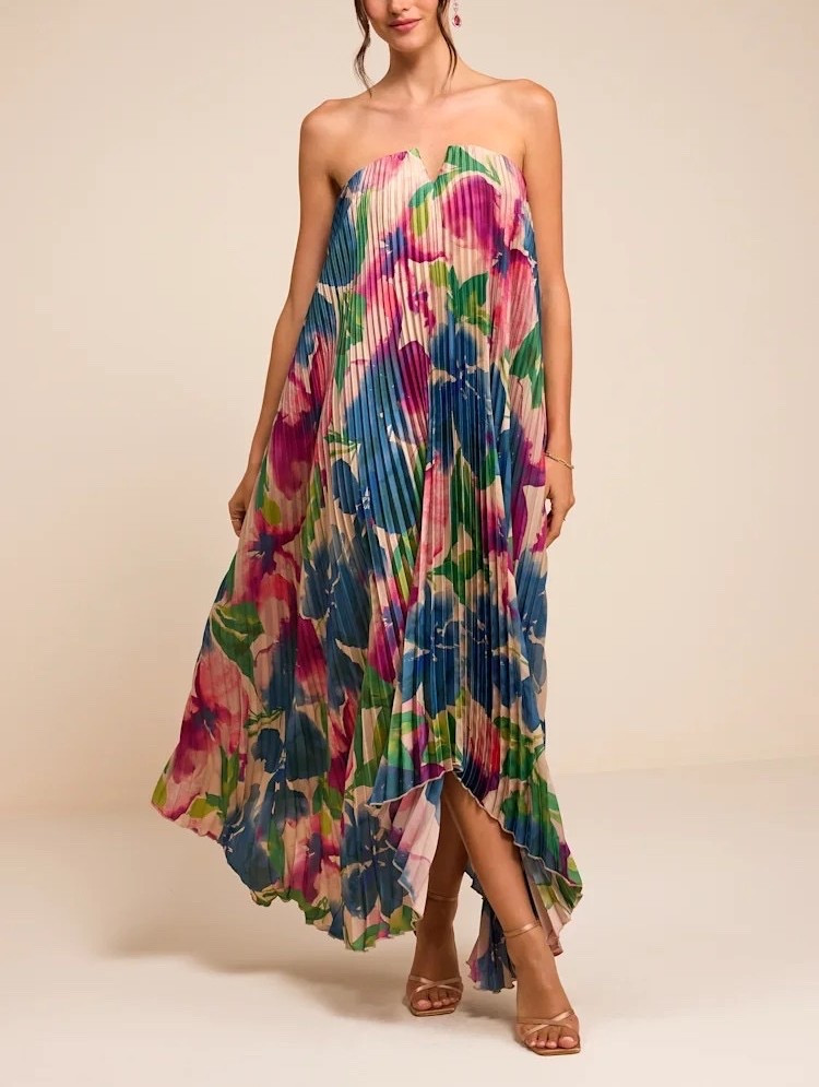 The Daylen Blush Multi Floral Satin Shift Maxi Dress combines a luminous satin finish with a vibrant floral print and relaxed shift silhouette. Its romantic blush palette makes it especially beautiful for weddings, garden parties, vacations, and elegant summer evenings. Floral satin and maxi silhouettes are also a strong choice for summer occasion dressing. Under $100.

Ideas:

* summer wedding guest dress
* floral maxi dress
* romantic occasion wear
* garden party fashion
* vacation style

Keywords:

* Daylen blush floral dress
* blush floral maxi dress
* floral satin maxi dress
* satin shift maxi dress
* blush multi floral dress
* wedding guest maxi dress
* summer wedding guest dress
* garden party dress
* romantic floral dress
* elegant maxi dress
* satin occasion dress
* vacation maxi dress
* resort wear dress
* European summer fashion
* feminine occasion wear
* floral print maxi dress 
* summer dresses women
* wedding guest dress
* summer event dress
* strapless maxi dress

#LTKootd #LTKgrwm #LTKWedding
