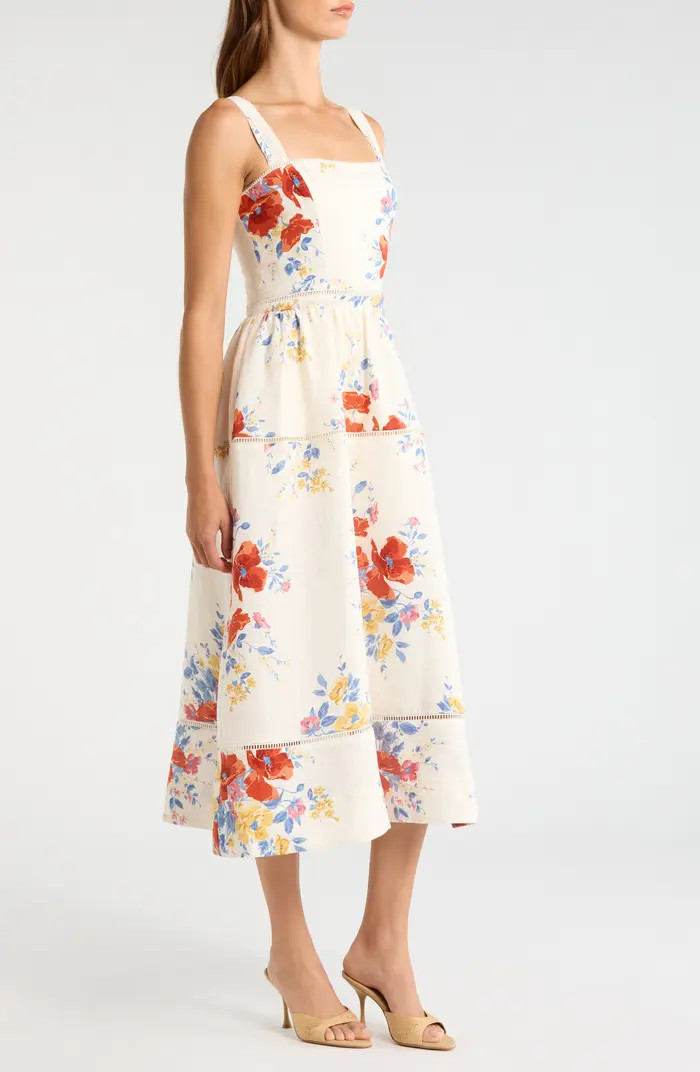 Everett Floral Print Linen Dress | Nordstrom