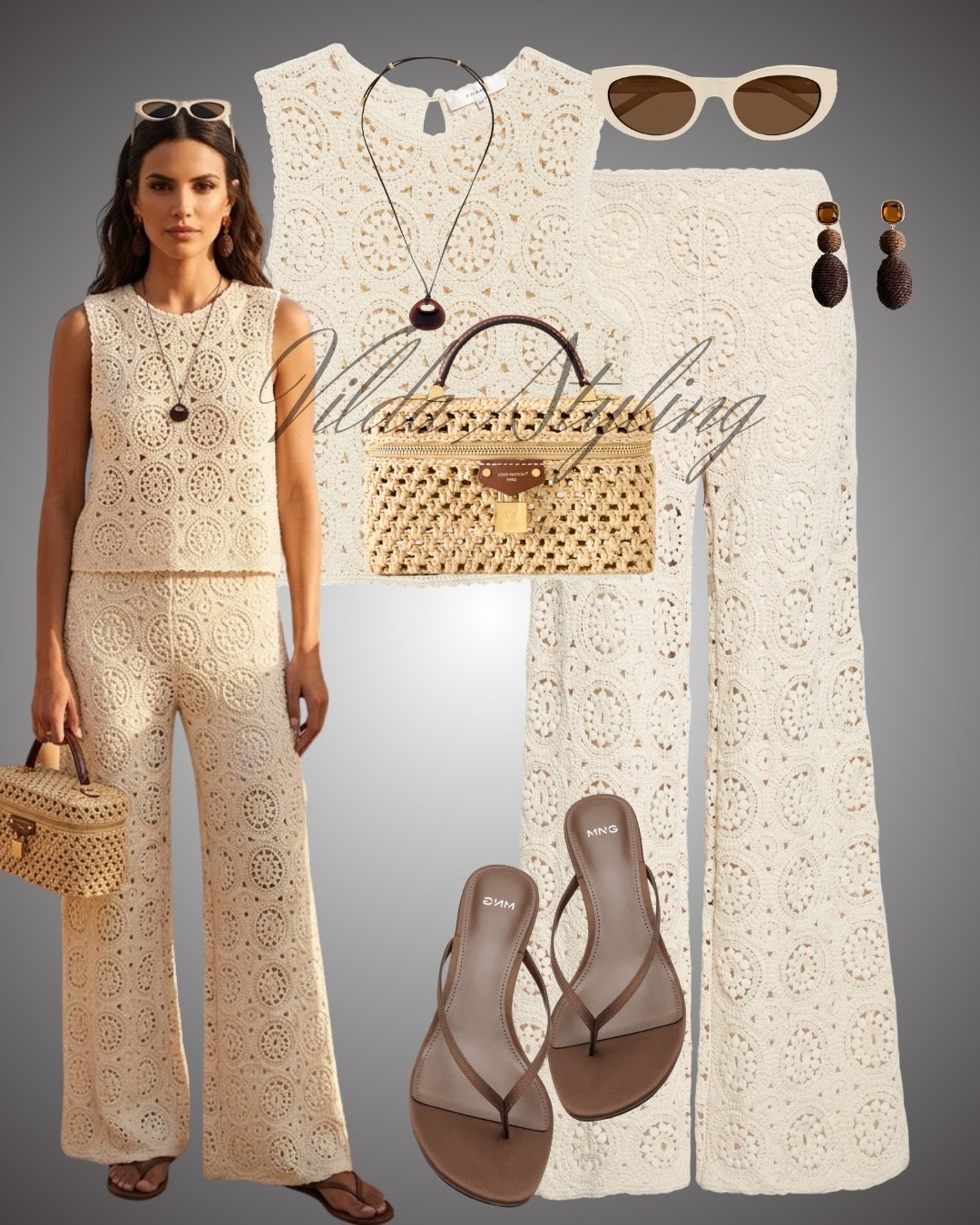 Summer/Vacation Vibe✨
Chasing the sun in crochet. ☀️✈️ If you’re planning your next getaway wardrobe, a matching knit set is an absolute must. Easy to style together or break apart as separates! Paired here with classic cat-eye sunglasses and sleek brown sandals for an effortless resort look. 🌴🤎
#LTKtravel #VacationStyle #SummerOutfits #MonochromeLook #BohoChic #EffortlessFashion

#LTKsummer #LTKtravel #LTKstyletip
