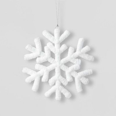 Yarn-Wrapped Snowflake Christmas Tree Ornament White - Wondershop™ | Target