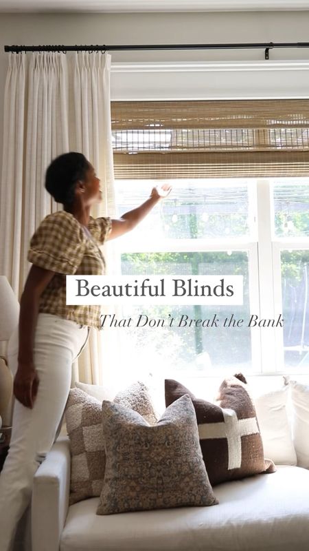 Budget blinds, woven blinds, woven shades, natural wood blinds, Roman blinds, Roman shades, pinch pleat drapes, windowpane curtains 

#LTKhome