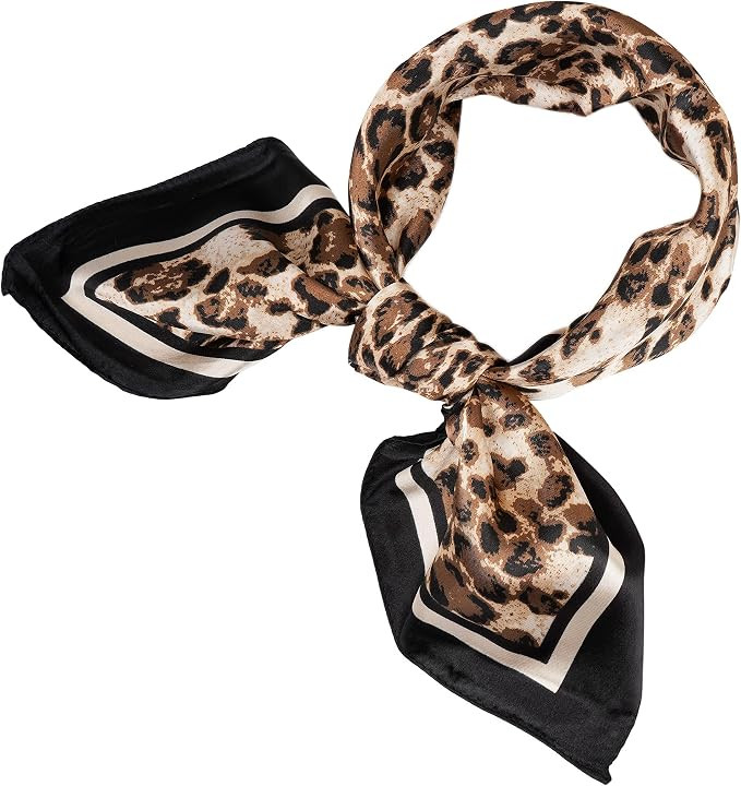 YOUR SMILE Silk Like Scarf Women’s Fashion Pattern Large Square Satin Headscarf Headdress 24''x... | Amazon (US)