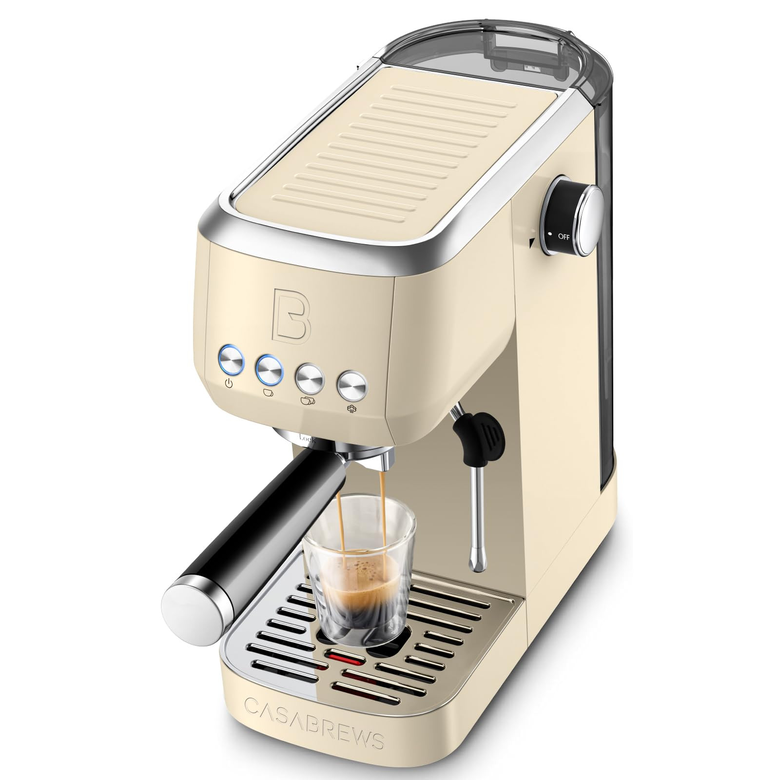 CASABREWS 3700 Essential Espresso Machine 20 Bar, Stainless Steel Coffee Maker with Steam Milk Fr... | Amazon (US)