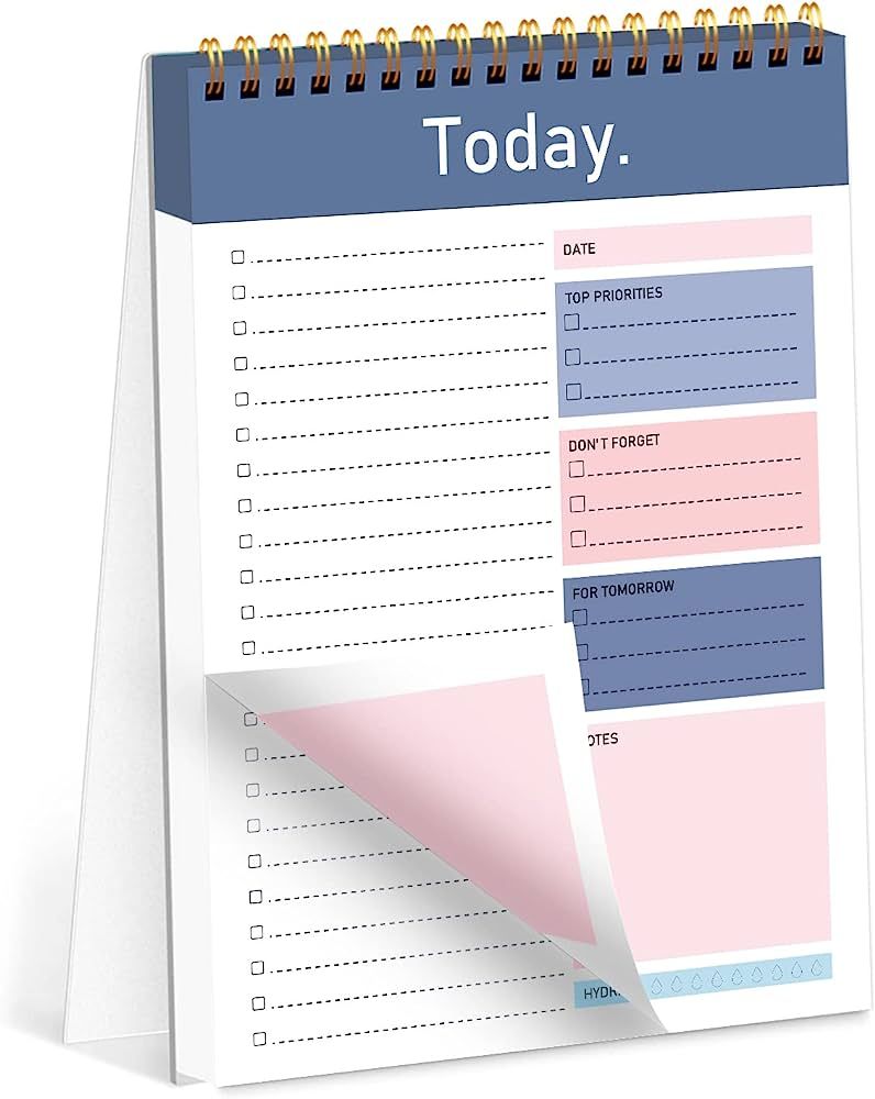 To Do List Notepad - 104 Pages Double-Sided 52 Sheets Daily Undated Planner Notebook, 6.5" X 9.8"... | Amazon (US)