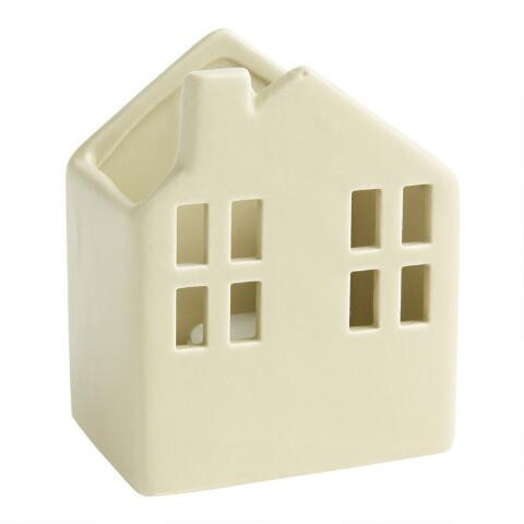 Ceramic House Tealight Candle Holder | World Market