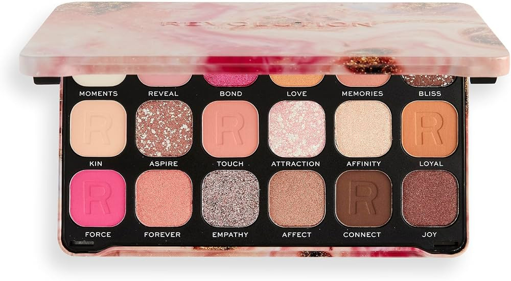 Revolution, Forever Flawless Palette, 18 Pigmented Makeup Shades of Mattes & Shimmers, Vegan & Cr... | Amazon (US)