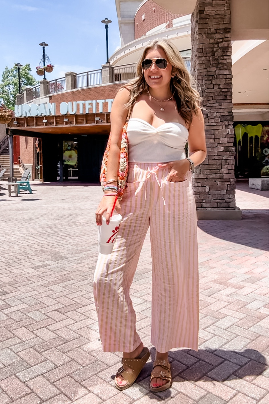 Head to toe Amazon summer outfit. Free people lookalike striped pants— size up, tube top— tts, studded sandals— tts. Woven bag. Summer Amazon fashion finds

#LTKFindsUnder50 #LTKFindsUnder100 #LTKMidsize